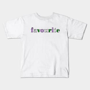 favourite - You are my favourite (genderqueer pride flag colours) Kids T-Shirt